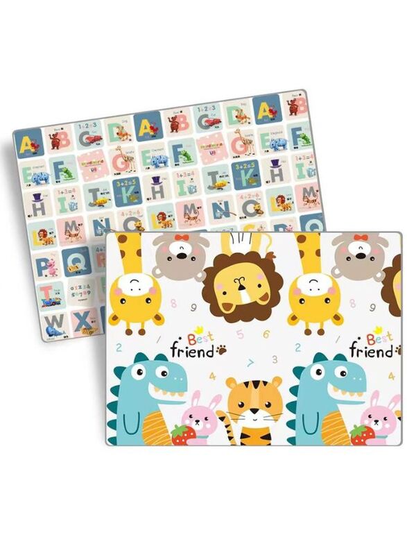 Reversible Folding Children's Waterproof and Non-toxic Double Sided Mat (200x180x1.0cm), Best Friends