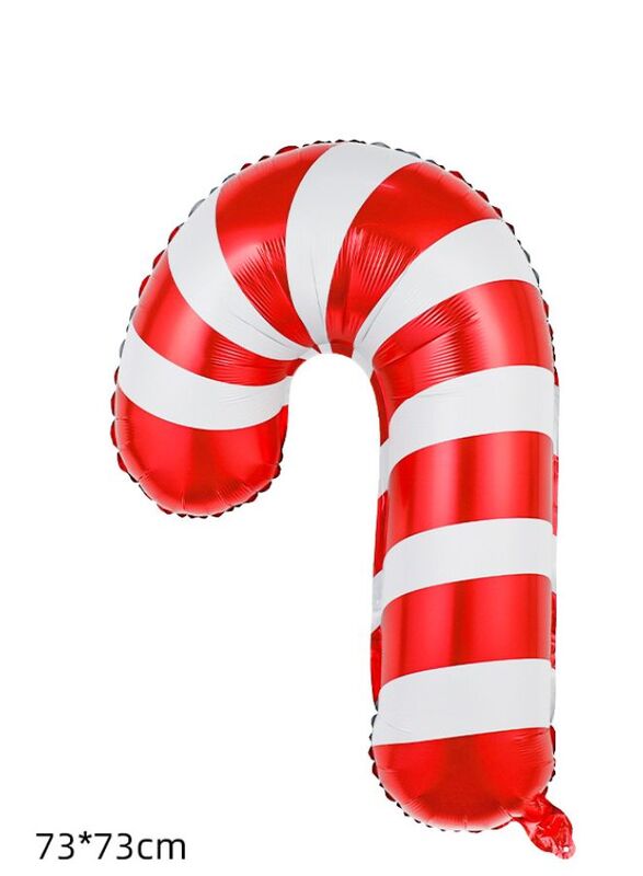 2 pcs Christmas Decoration Foil Balloon Party Supplies for parties, celebrations, and decorating (Candy Cane & Snowflake)