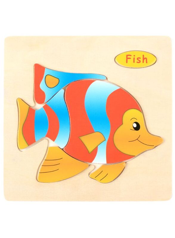 Wooden Puzzles for Kids Boys and Girls Animals Set Crab & Fish