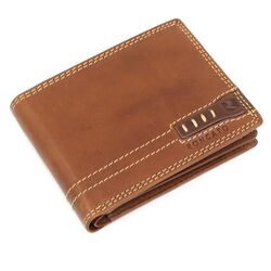 R. Roncato Men's Leather Wallet, Equipped With Coin Purse, Spaces for Credit Cards, Identity Card and Banknotes, Camel