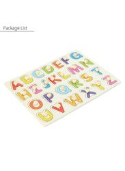 Kinder Garden Wooden Capital Alphabets with Knobs (Color & Design May Vary from Illustrations)