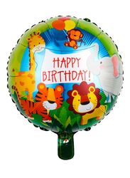 1 pc 18 Inch Birthday Party Balloons Large Size Happy Birthday Jungle Foil Balloon Adult & Kids Party Theme Decorations for Birthday, Anniversary, Baby Shower