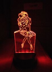 Multi-color Ballet 3D LED Night Lamp, USB Desk Lamp, 16 Color with remote control Bedroom Table Lamp, Home Decor Light Gifts Toys