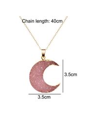 Silver Moon Alloy Link Chain Necklace for Women - Add a Touch of Celestial Charm
