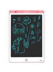 12 inch Writing Tablet Multifunctional Pressure Sensing ABS Protective LCD Drawing Board for Children,Pink and white