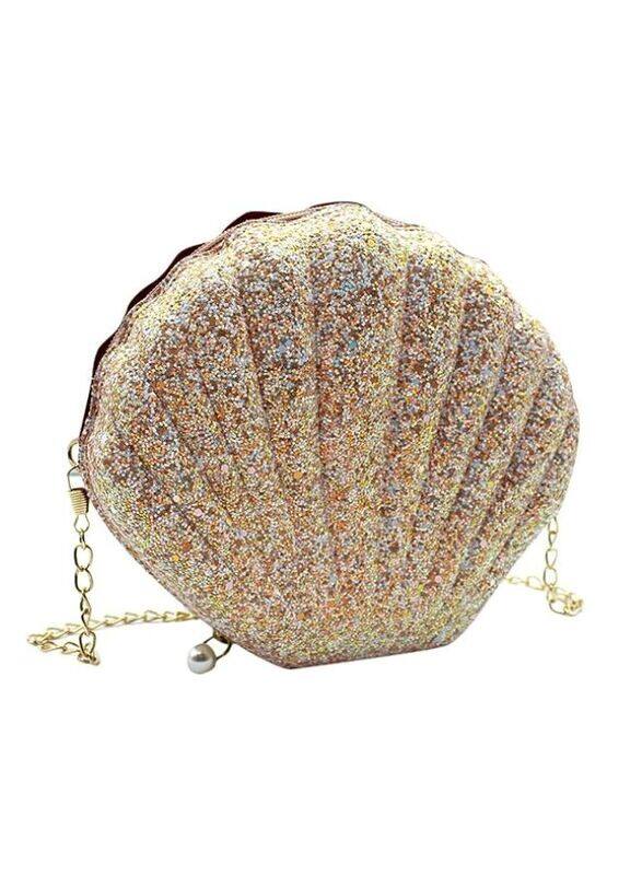 Captivating Shell-Shaped Women's Clutch ,Vintage Glitter Evening Bags for Unforgettable Party Elegance