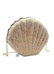 Captivating Shell-Shaped Women's Clutch ,Vintage Glitter Evening Bags for Unforgettable Party Elegance