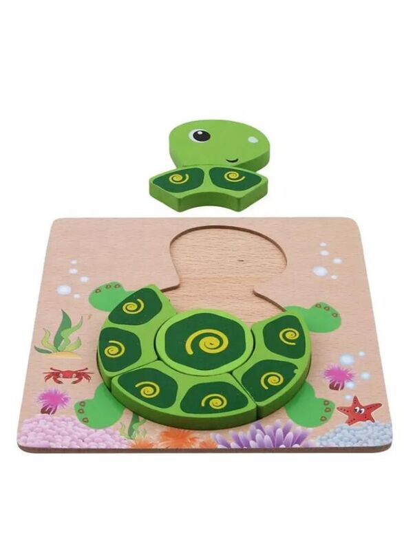 Wooden Puzzles for Kids Boys and Girls Pets Set Tortoise