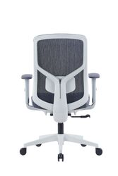 Grey Modern Sleek Black Mesh Office Chair with without Headrest and Four-Position Lock for Home or Office