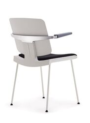 Training Chair With Soft Seat and Handrests for Schools, Collages, Office, with Steel Frame for Sturdy Comfortable Seating
