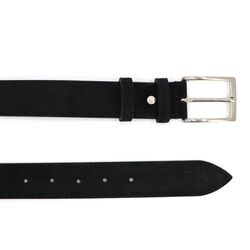 Upgrade Your Look with R RONCATO Black Suede Leather Belt - A Timeless Accessory for Every Occasion, 120cm
