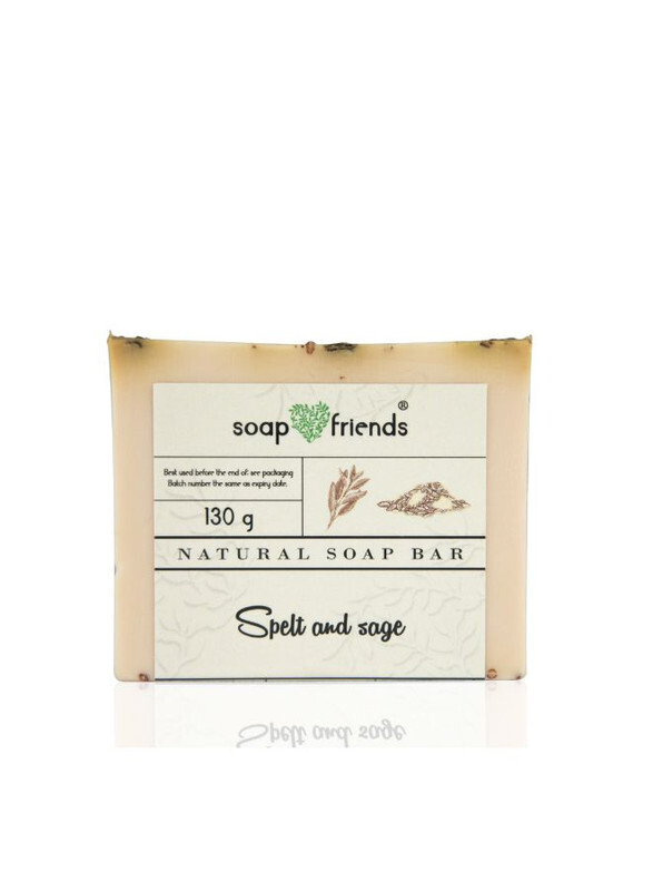 St Hildegarda's Sage and Spelt Soap Bar, 130g Natural Cleanse for Holistic Skin Wellness, Soap&Friends