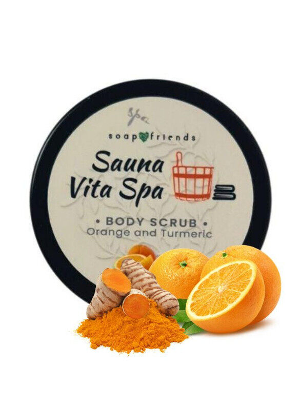 

Soap&friends Orange Turmeric Body Scrub, 50ml for Sauna and Steam Bath Glow