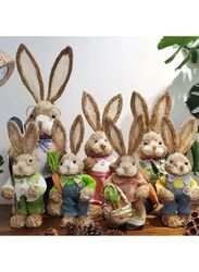 35cm Handmade Straw Rabbit Straw Bunny for Easter Day Artificial Animal Home Furnishing Shop Decoration, Bunny 3