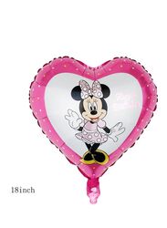 1 pc 18 Inch Birthday Party Balloons Large Size Minnie Mouse Character Foil Balloon Adult & Kids Party Theme Decorations for Birthday, Anniversary, Baby Shower