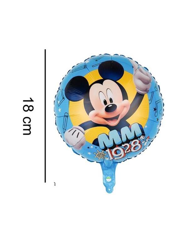 Disney Mickey Mouse Balloon Set - Blue Fun Party Decor with Balloon Bouquet, Latex Balloons, and Foil Mickey Balloon Perfect for Birthdays, Baby Showers