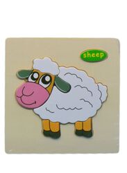 Wooden Puzzles for Kids Boys and Girls Animals Set Duck & Sheep