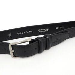 Classic and Timeless: Genuine Black Leather Cow Belt - A Versatile Accessory for Any Occasion, 125cm