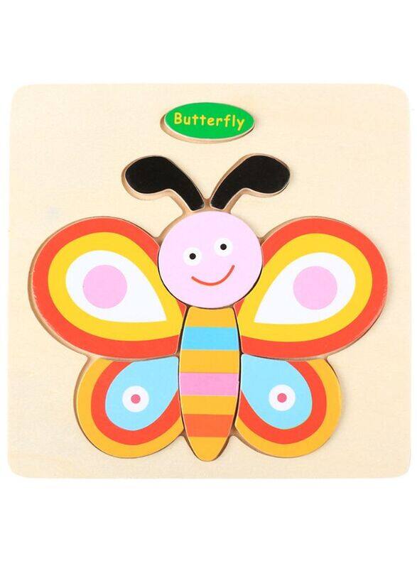 

Generic Wooden Puzzles for Kids Boys and Girls Animals Set Butterfly