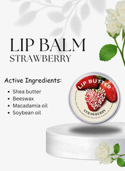 Soap&Friends Strawberry Flavour Lip Balm, Shea, Coconut, and Cocoa Butter Infused Bliss with Strawberry touch for Silky Smooth Lips,15ml