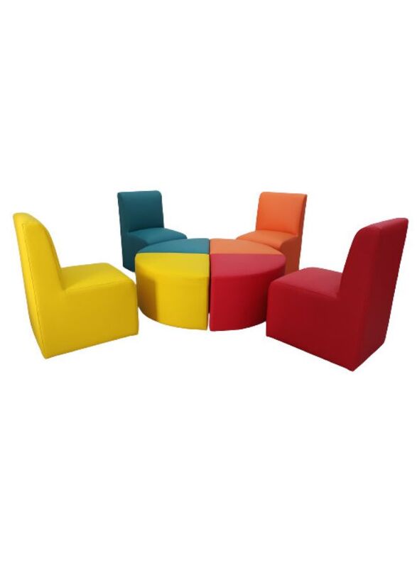 Kids Modular Colorful Soft Foam Sofa Flexible Seating Set Classroom or home for Kids up to 8 Years old, 8 pcs