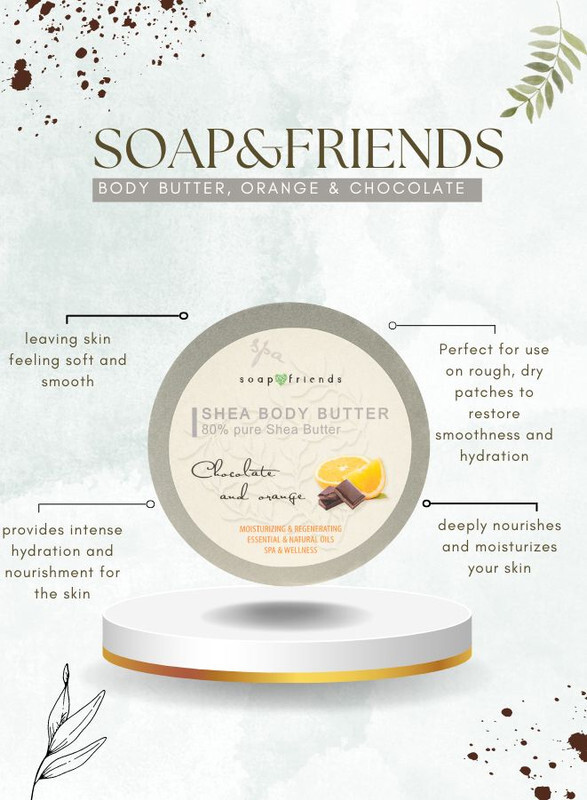 Soap&Friends Orange with Chocolate 80% Shea Butter Moisturizer with Avocado Oil - 50 ml