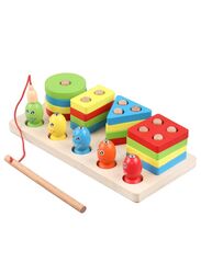Magnet Fishing Game Wood Fishing Toy Wood Shape Sorter Stacker Toddlers Puzzles Toy Wood Toy For Toddlers Fishing Game
