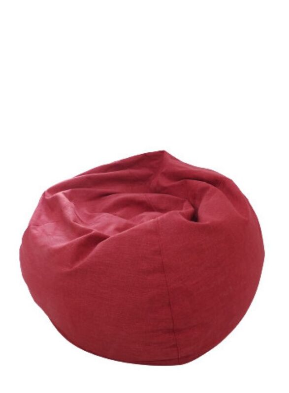 Solid Multi-Purpose Bean Bag With Polystyrene Filling, large, Red