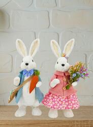 FATIO ECO Friendly Easter Bunny Figure Handmade Party and Easter Gift Decoration Home Decor Made with Cotton String (39 cm)