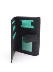 Gai Mattiolo Stylish Leather Wallet for Men - Black, Size 17.5 x 9.5 x 3