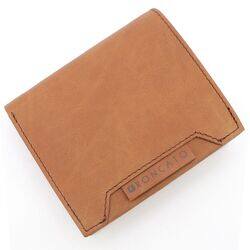 R Roncato Leather Wallet, Equipped With Spaces for Credit Cards, Documents in Card Format and Banknotes, Camel