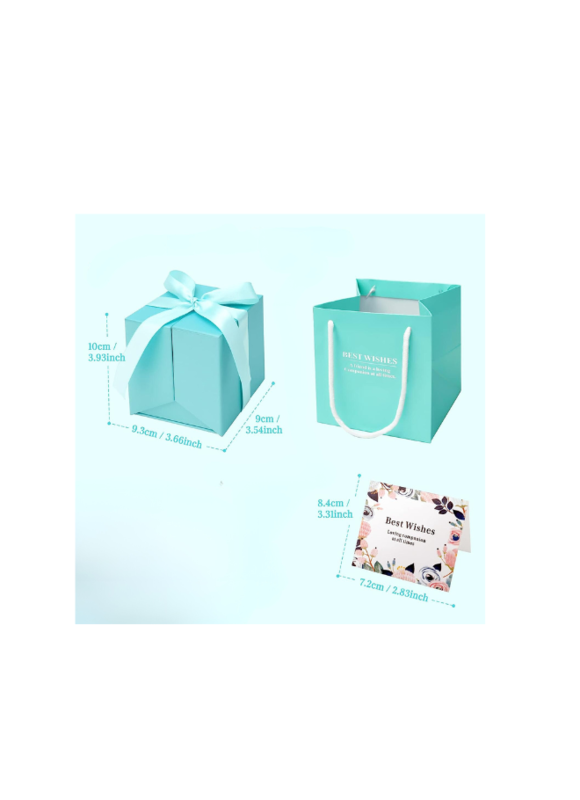 Elegant Blue Jewelry and Keepsake Gift Box: A Treasure Trove of Style and Function(Without Necklace)