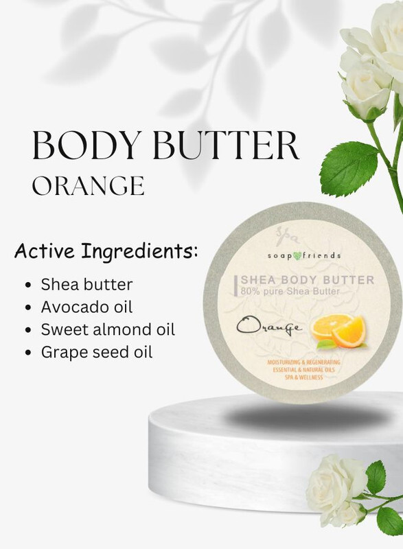 Soap&Friends Orange 80% Shea Butter Moisturizer with Avocado Oil - 200 ml