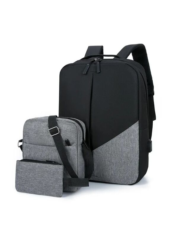 Stylish 15.6 Inch Laptop Backpack Set - Dimensions: 41cm x 30cm x 12cm - Trendy Fashion for College and School - 3-Piece Set for Women and Men