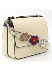 Stylish and Sophisticated Cream Leather Handbag for Women