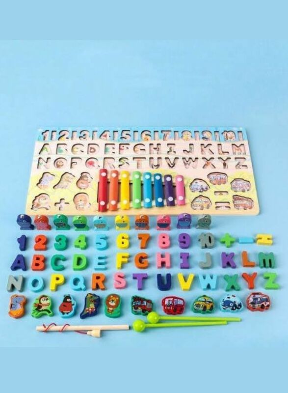 Alphanumeric and Musical Learning Wooden Board Puzzle for kids