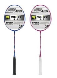 Whizz Y56 Badminton Racket Set for Family Game, School Sports, Lightweight with Full Cover for Indoor and Outdoor Play Intermediate, Advance Level, Pink