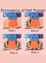 Wooden Puzzles for Kids Boys and Girls Pets Set Owl