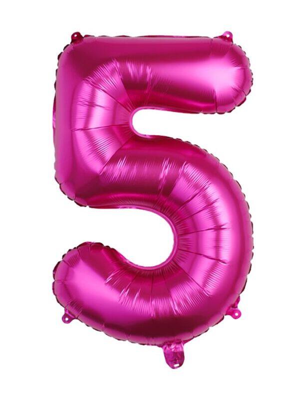 

Generic Balloons Arch Kit Party Decorations Number Balloon 32 Inch Foil Balloons Digtal Helium Birthday Wedding Party, Number 5, Magenta