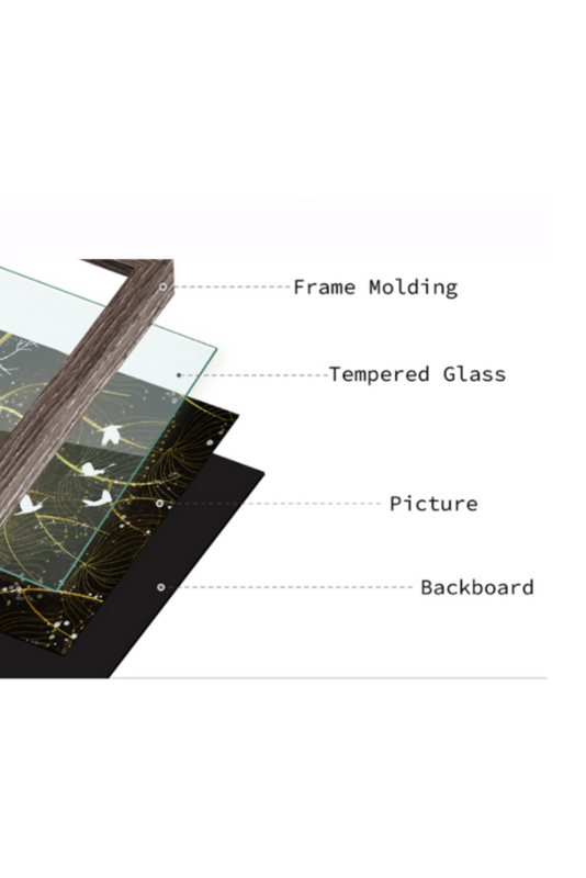 Dual-Fold Wooden Photo Frame: Showcasing Memories in Style and Flexibility (Four Photos) ( Dark Brown)