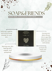 Premium Soap Bar for Men, 130g Musk Soap for Daily Cleansing with Elegant Aroma by Soap&Friends