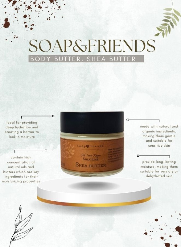 Soap&Friends Pure Shea Butter - 100% Certified, Natural Beauty Essential, 50 ml