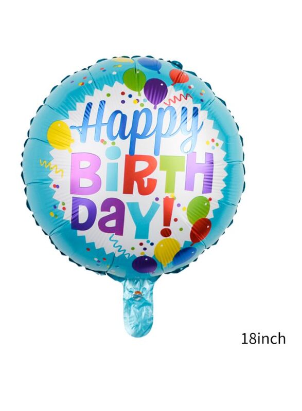 1 pc 18 Inch Birthday Party Balloons Large Size Happy Birthday Blue Foil Balloon Adult & Kids Party Theme Decorations for Birthday, Anniversary, Baby Shower