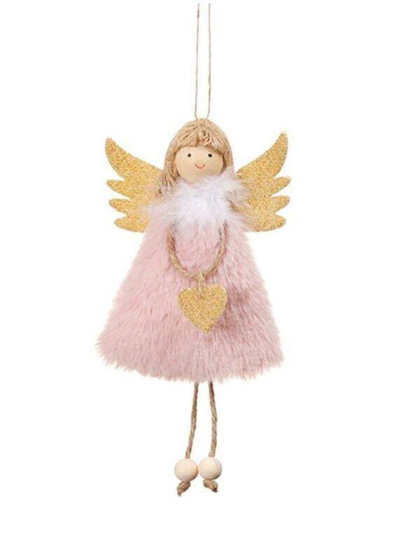 

Generic Christmas Angel Plush Doll Pendant Xmas Tree Hanging Decoration Party Ornaments Pink