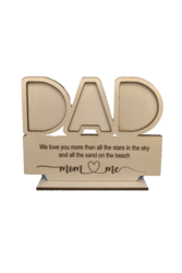 Fathers Day Wooden Photo Frame for desk