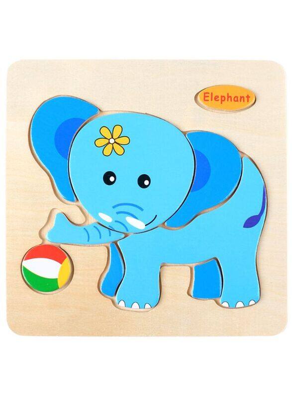 

Generic Wooden Puzzles for Kids Boys and Girls Animals Set Elephant