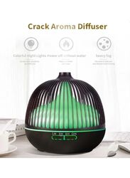 Essential Oil Diffuser 500ml Aromatherapy aroma diffuser ultrasonic humidifier with 7 color LED & remote control, Timer, Waterless Auto-Off, Black