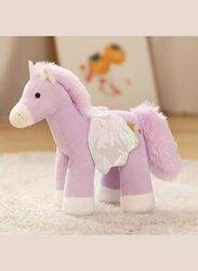 30cm Lovely Colorful and Soft Cotton Unicorn with Wings Plush Dolls Stuffed Soft Cartoon Unicorn Horse Toy Fantastic Birthday Gift for Girls, Purple