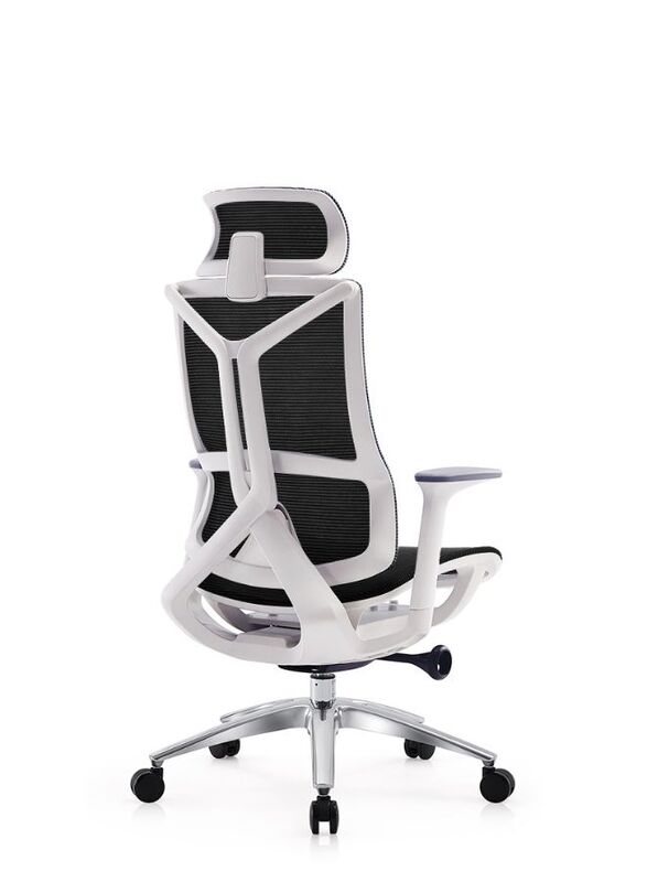 Modern Ergonomic Office Chair With Headrest And Aluminum Base for Office, Home Office and Shops, High Back, Black