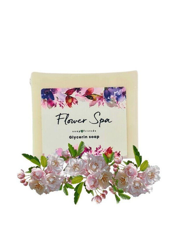 

Meadow Flower Soap Bar for Gentle Cleansing and Silky Soft Skin, Infused with Coconut Oil and Aromatherapeutic Delight 130g, Soap&Friends